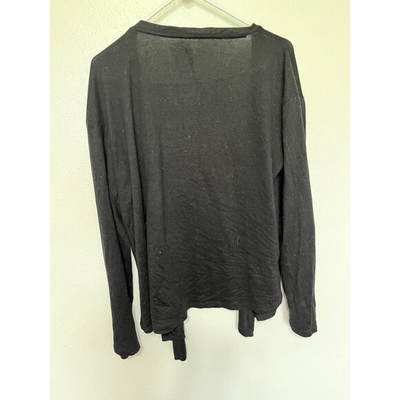 Live 2 Lounge Cardigan Black Open Front Womans Size XL - Picture 3 of 4